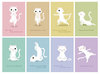 Lady Yoga Cat- Postcard set of 8