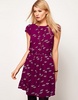 ASOS Skater Dress In Queen Bee Print