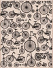 Bicycle Background - Wood Mounted Rubber Stamp