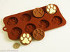 PAW PRINT Dog Silicone Bakeware Mould Chocolate Mold Cookie Candy Soap Resin Wax