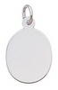 Oval Disc Charm Silver