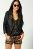 Liza Studded PU Biker Jacket