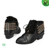 Women Wool Trimmed Leather Boots CW309035 - m.cwmalls.com