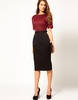 Платье ASOS Wiggle Dress In Colourblock With Belt