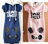 Polka Panda Ear Top Sweatshirt Hoodie&#10084;Korean hoody Japan/Korea sweater bear S-M