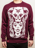 'Baphomet Girl' Maroon Crewneck