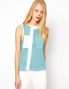 ASOS Vest With Asymmetric Placket In Geo Print