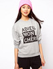 ASOS Sweatshirt with Adieu Mon Cheri