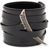 Rose Gold and Black Diamond Leather Cuff Shaun Leane