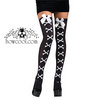 White Cross Bone Stockings