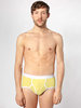 American Apparel Baby Rib Brief Lemon / White