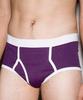 American Apparel Baby Rib Brief Eggplant / White