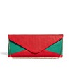 johnny loves rosie contrast color envelope clutch bag