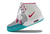 Women Nike Air Yeezy II White Grey and Pink Blue - Glow In Dark 45147