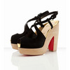 Christian Louboutin Rozeppa 140mm Suede Sandals Black 26030