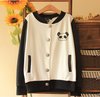 Women Long Sleeve Cute Panda Button Cardigan