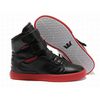 mens black red supra tk society high tops shoes