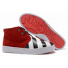 Christian Louboutin High Top Women Sneakers White Black Red