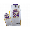 Kobe Bryant #24 White Los Lakers Jersey Purple Yellow