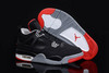 Women Jordan Basketball Shoes Retro 4 Bred - Black Sport Red and Grey