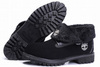 Mens Timberland Roll Top Boots With Second Floor And Wool Black