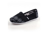 Men's Toms Black Plaid Rubber Sole Artist Shoes