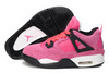 Michael Jordan IV Womens - Suede - Voltage Cherry and White Black - Basketball Shoes