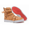 Christian Louboutin Spacer Flat High Top Womens Sneakers Leather Light Brown