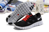 Nike Free Run 2 Black White Red Womens Shoes