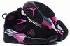 pink and black air 8 jordan retro sneakers for women