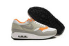 Nike Air Max 1 White Medium Grey Neutral Grey Total Orange Mens Shoes