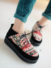 Winter patchwork platform shoes