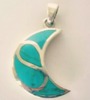 turquoise half-moon pendant