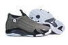 Retro Jordan 14 Womens On Sale With Black and White Grey - Leather Sneaker