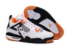 Cheap Online with White & Black & Orange Basketball Shoe Retro Jordan 4