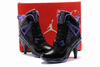 purple black air jordan 4 high heel