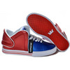 Supra Falcon Mid Top Shoes Red Royal Blue Leather