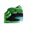 supra society black suede and green high top kids shoes