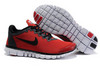 Nike Free 3.0 V2 Running Shoe University Red Black Mens