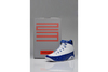 Men Royal Blue and White Air Jordan IX 9 Sport Trainers