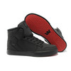 Mens Supra Vaider Sneaker Black and Red Carpet High Tops