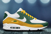 Mens NFL Nike Air Max 90 Premium Green Bay Packers Shoes