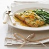 Dorada in creamy-orange sauce