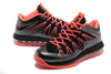 Black and Total Crimson Men Sports Shoes Nike Lebron James 10 Low