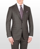 Checked Effect Brown Single Breasted Jacket and Formal Trouser