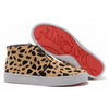 Christian Louboutin Pony Leopard High Top Womens Red Sole Sneakers