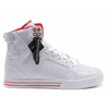 Female Supra Shoes Skytop with Color Red and Whte