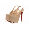 Christian Louboutin Dafsling 160mm Glitter Slingbacks Nude