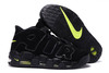 Black and Volt Green Nike Air Much Uptempo Basketball Shoes Mens