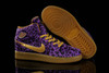 Retro 1 Jordan Women Sneaker with Gold and Purple Colorways